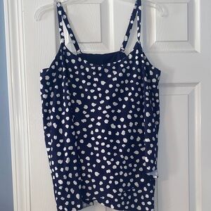 Island Escape Navy and White Swim tankini